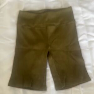Aeropostale Khaki Ribbed Bike Shorts